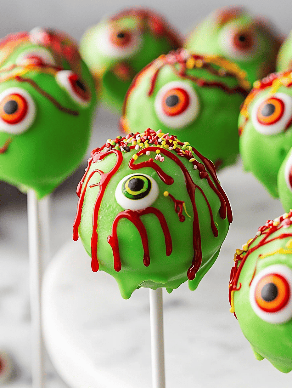 Haunted Delight: Halloween Monster Eyeball Cake Pops