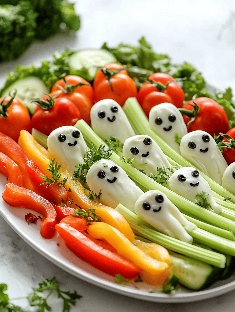Spooky and Cute: The Halloween Ghost Veggie Platter That Will Charm Every Guest